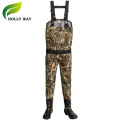 Camo Wader respirável com bolso no peito